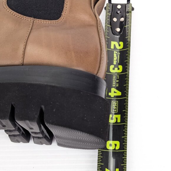 StudioLee Selection Women Green Leather Platform Chelsea Boots 7US EUR37 - Picture 7 of 9